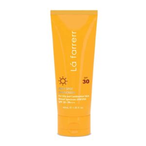 کرم ضد آفتاب SPF30 پوست چرب لافارر ضد لک و بدون رنگ 40 میلی لیتر