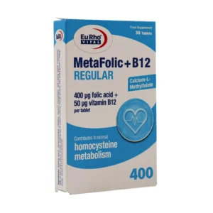 قرص متافولیک پلاس B12 رگولار یوروویتال 30 عدد
