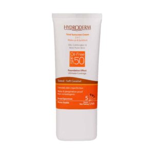 کرم ضد آفتاب کرم پودری فاقد چربی SPF50 هیدرودرم 40 گرم